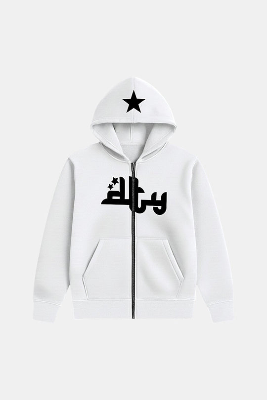 Y2K arabic script sweatshirt in white by Y2K Crew