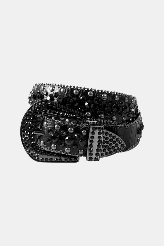 Y2K Black rhinestone belt by Y2K Crew