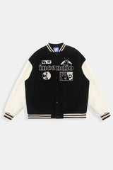 Black varsity jacket