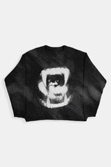 Black & white knit sweater