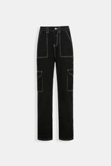 Black & white stitching cargo