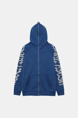 Blue full zip hoodie