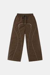 Brown parachute pants