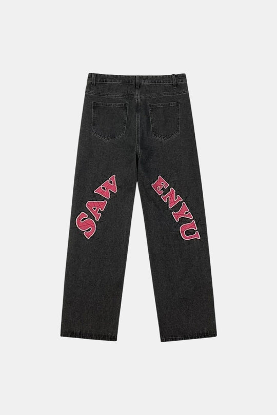 Y2K Custom design jeans in blue by Y2K Crew