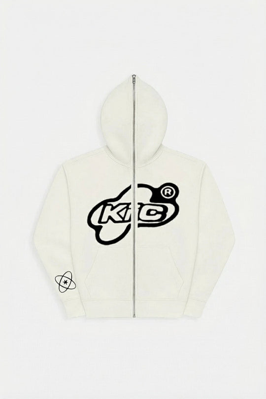 Y2K Custom full zip hoodies in white by Y2K Crew