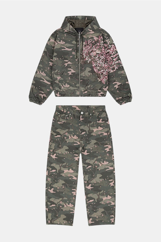 Y2K Embroidered camouflage set in multicolor by Y2K Crew