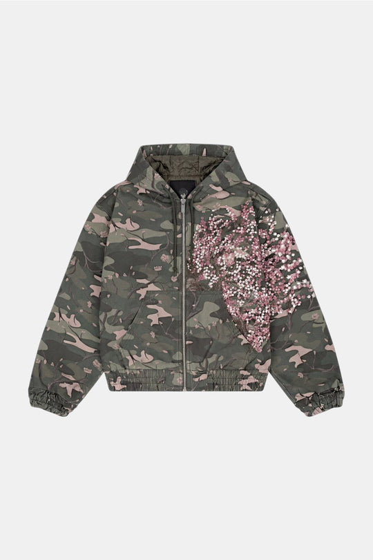 Y2K Embroidered camouflage sweatshirt in multicolor by Y2K Crew