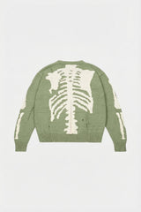 Green skeleton sweater