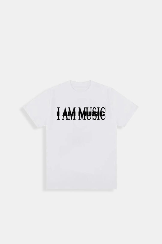 Y2K "I am Music" t-shirt in white by Y2K Crew
