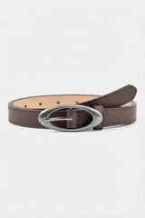 Oval buckle belt