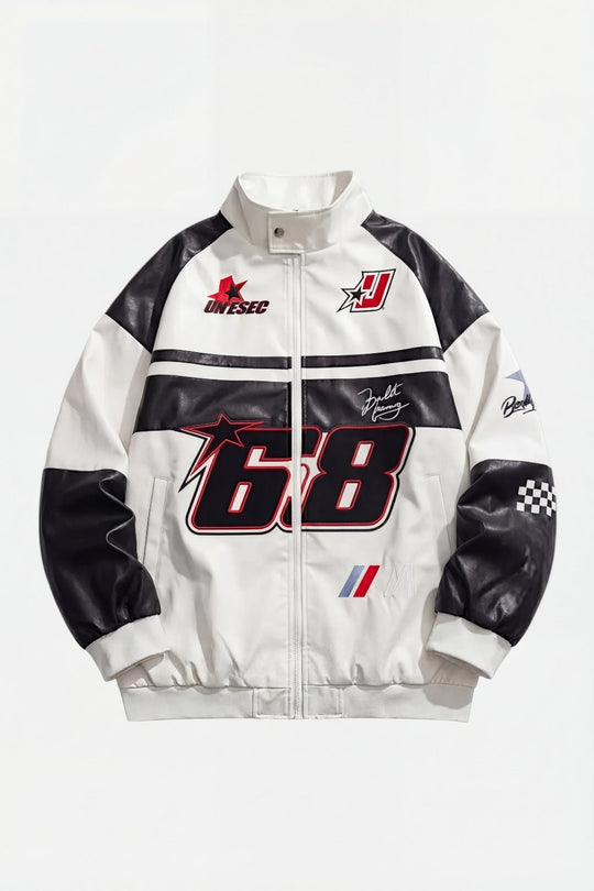 Y2K Oversized racing jacket in black by Y2K Crew