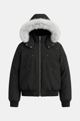 Puffer fur hood jacket