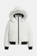 Puffer fur hood jacket