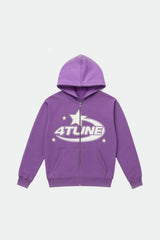 Purple full zip hoodie
