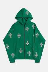 Rhinestone cross sweatshirt