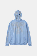 Skeleton full zip hoodie