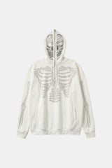 Skeleton full zip hoodie