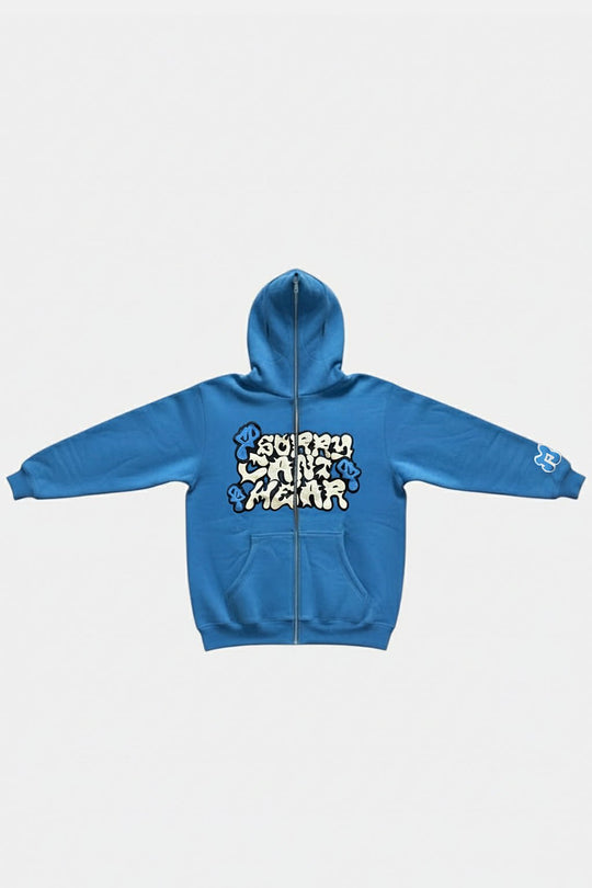 Y2K "Sorry can't hear" full zip in blue by Y2K Crew