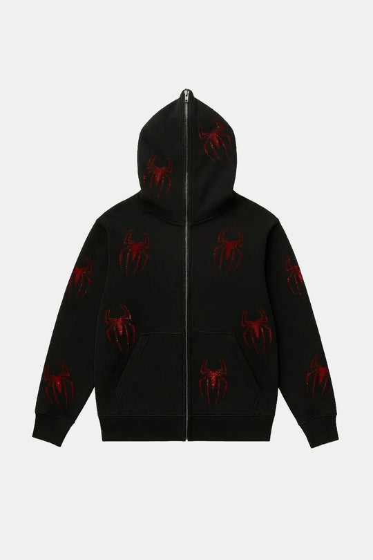 Y2K Spiderman full zip hoodie in red by Y2K Crew