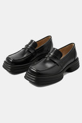 Square toe loafers