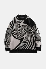 Striped knit sweater