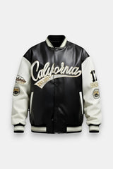 Varsity leather jacket