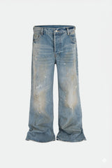 Blue barrel jeans