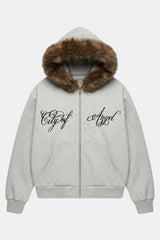 Calligraphy fur jacket