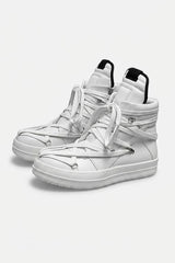 Chunky lace high-top shoes