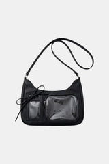 Clear panel handbag