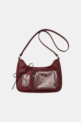 Clear panel handbag