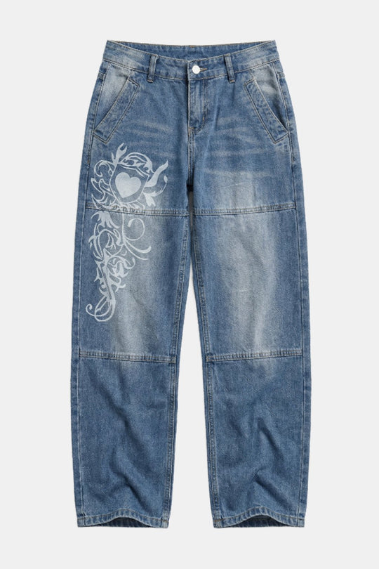 Y2K low rise jeans in blue by Y2K Crew