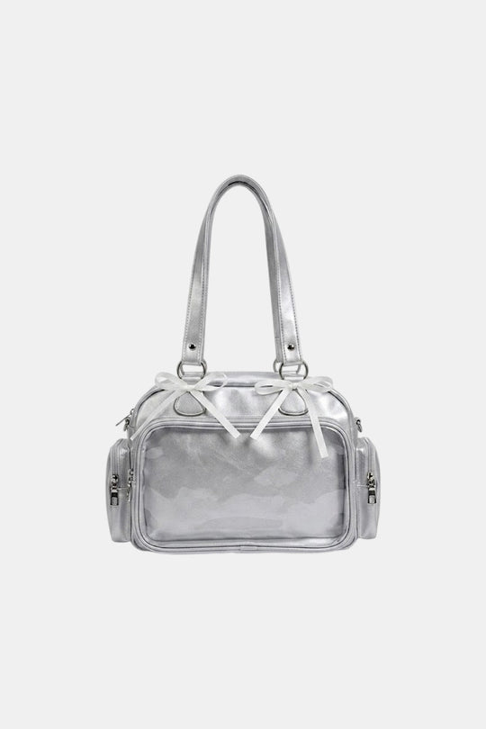 Y2K ribbon bag in silver by Y2K Crew