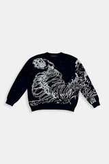 Y2k skeleton sweater