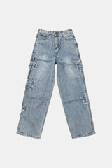 Star embroidered jeans