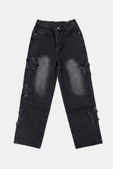 Star embroidered jeans