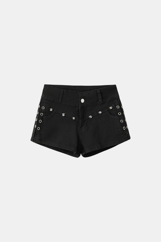 Y2K studded denim shorts by Y2K Crew