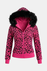 Suede fur hoodie