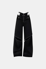 Zip baggy jeans